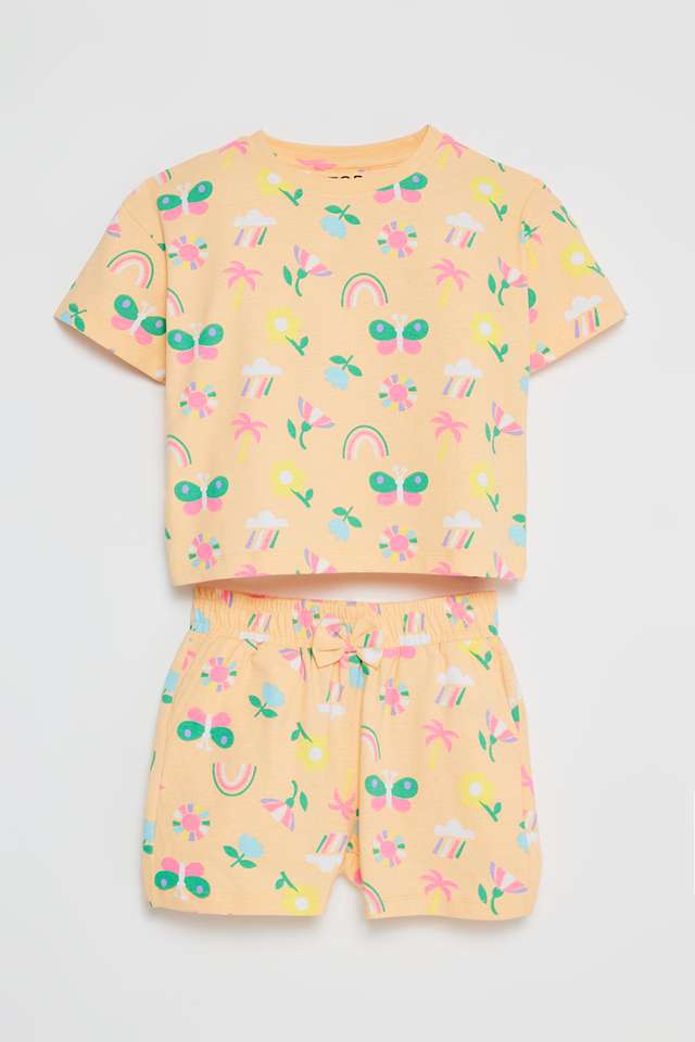 Printed-Cotton-Regular-Fit-Girls-Co-Ord-Set