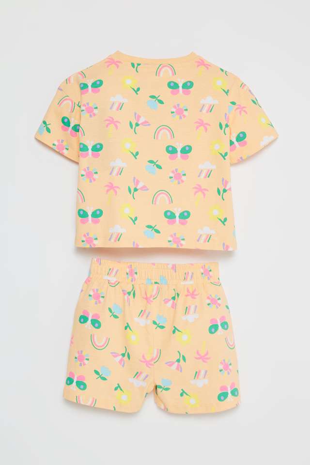 Printed-Cotton-Regular-Fit-Girls-Co-Ord-Set