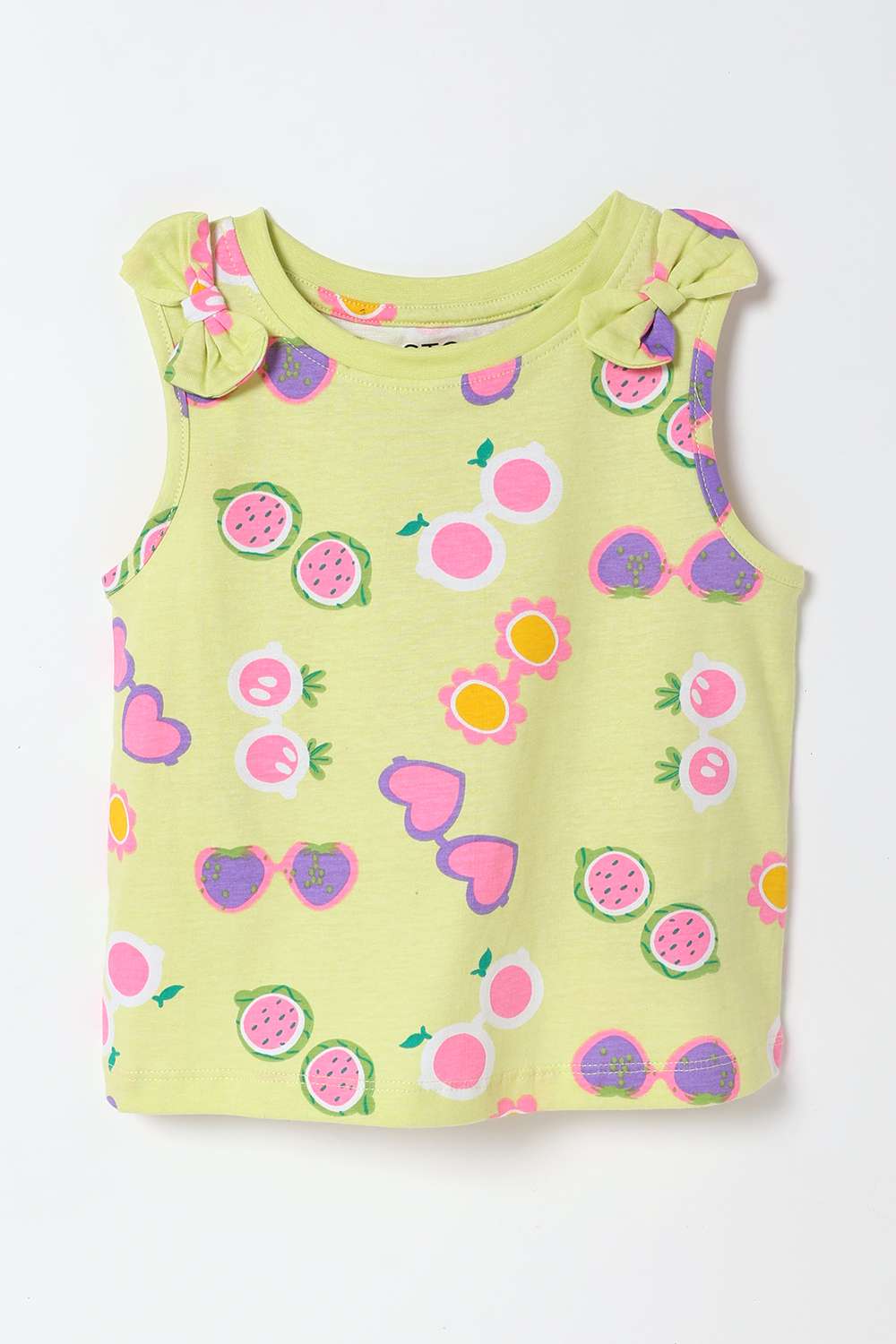 Solid-Blended-Fabric-Girls-Top-&-Bottom-Set