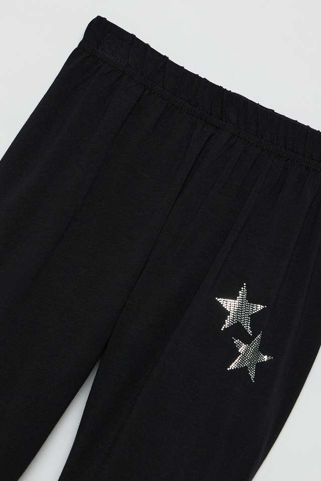 Solid-Blended-Fabric-Regular-Fit-Girls-Leggings