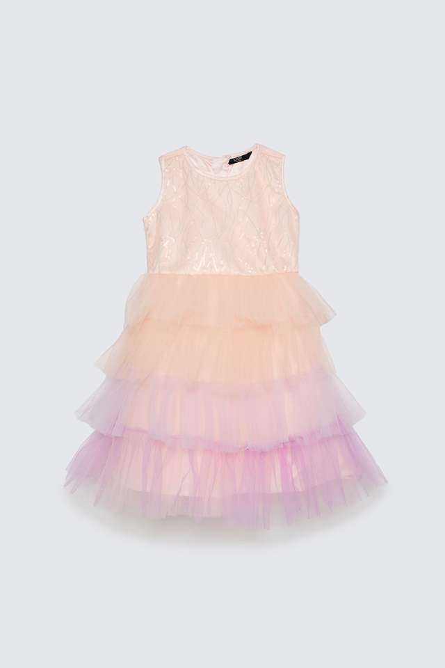 Sequinned-Polyester-Regular-Fit-Girls-Dress