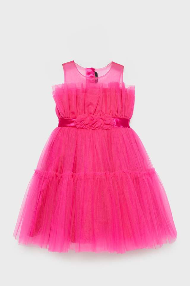 Solid-Polyester-Regular-Fit-Girls-Dress