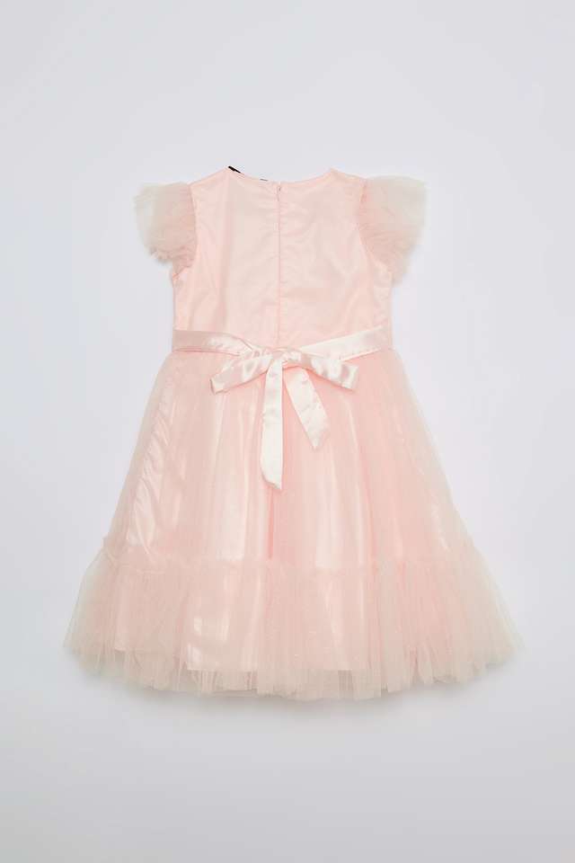 Solid-Polyester-Regular-Fit-Girls-Dress