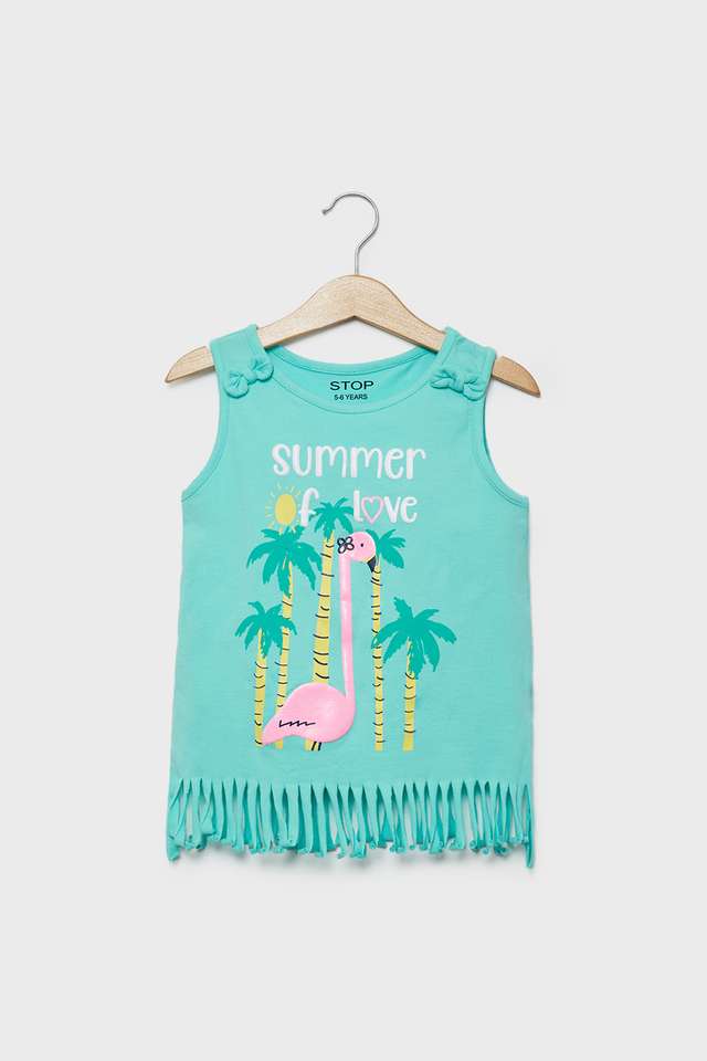 Tropical-Tales-Cotton-Round-Neck-Girls-T-Shirt