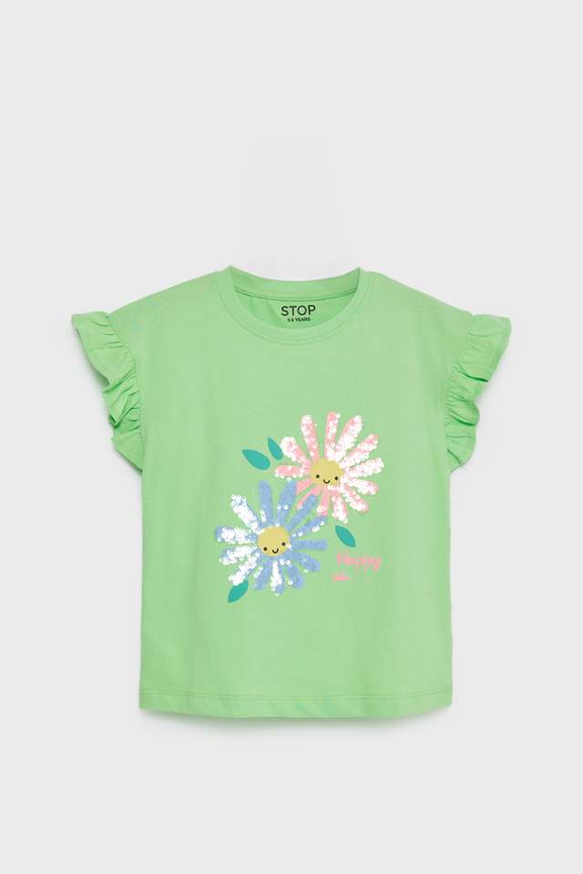 Graphic-Print-Cotton-Round-Neck-Girls-T-Shirt