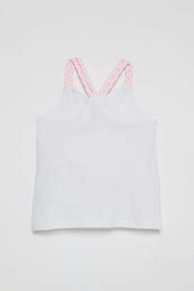 Solid-Blended-Fabric-Round-Neck-Girls-T-Shirt