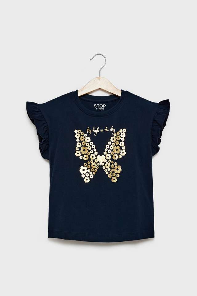 Shimmer-World-Cotton-Round-Neck-Girls-T-Shirt