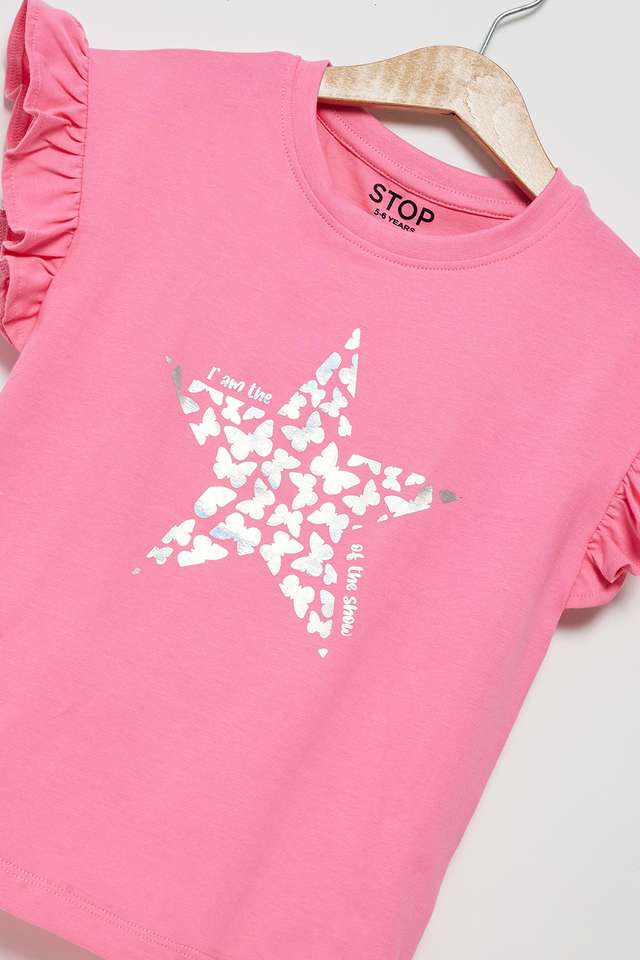 Shimmer-World-Cotton-Round-Neck-Girls-T-Shirt