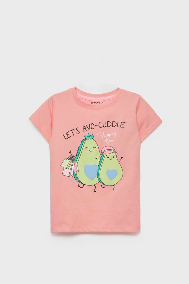 Graphic-Print-Cotton-Round-Neck-Girls-T-Shirt