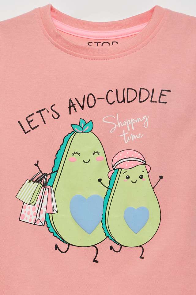 Graphic-Print-Cotton-Round-Neck-Girls-T-Shirt