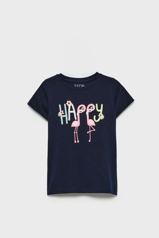 Graphic-Print-Cotton-Round-Neck-Girls-T-Shirt