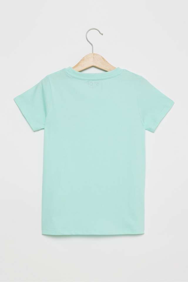 Solid-Cotton-Round-Neck-Girls-T-Shirt