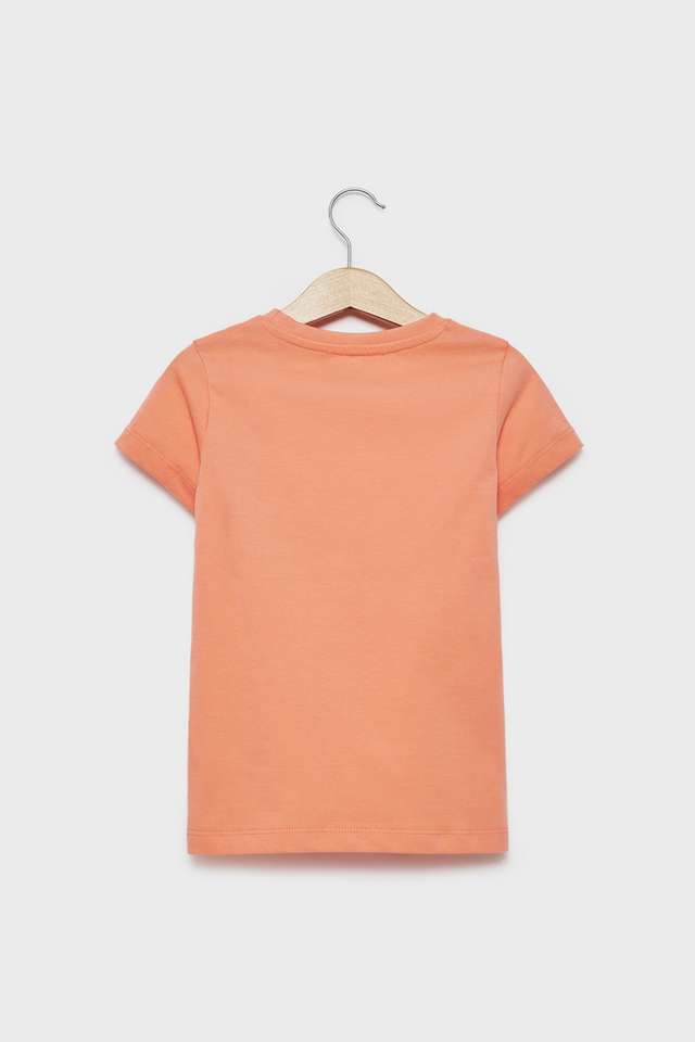 Solid-Cotton-Round-Neck-Girls-T-Shirt