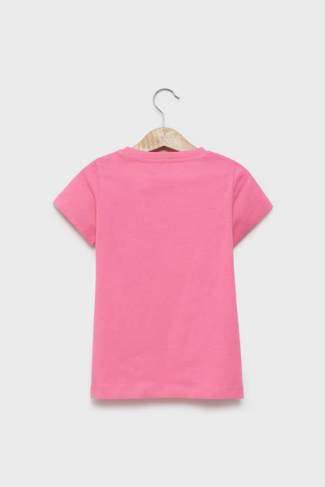Solid-Cotton-Round-Neck-Girls-T-Shirt