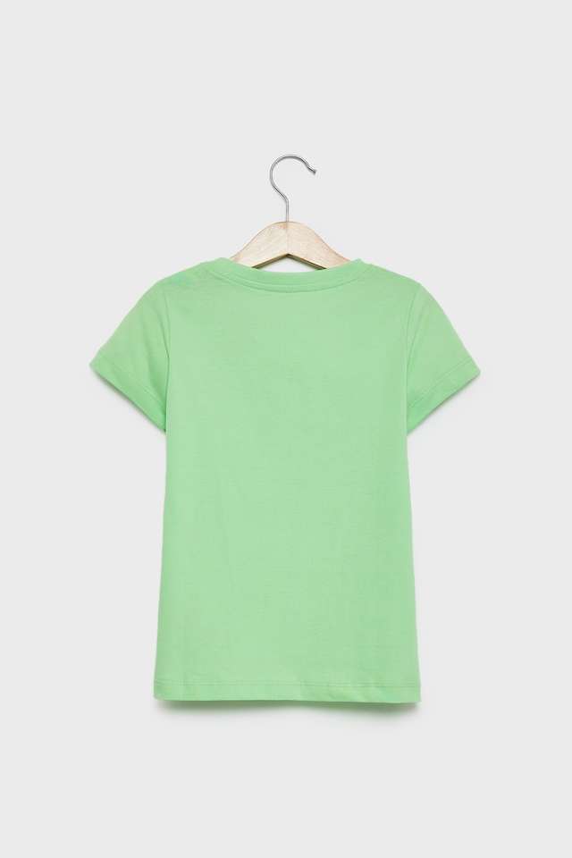 Solid-Cotton-Round-Neck-Girls-T-Shirt