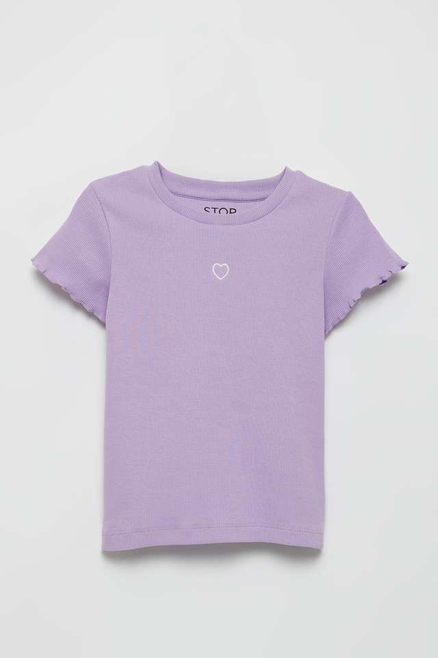 Solid-Cotton-Round-Neck-Girls-T-Shirt
