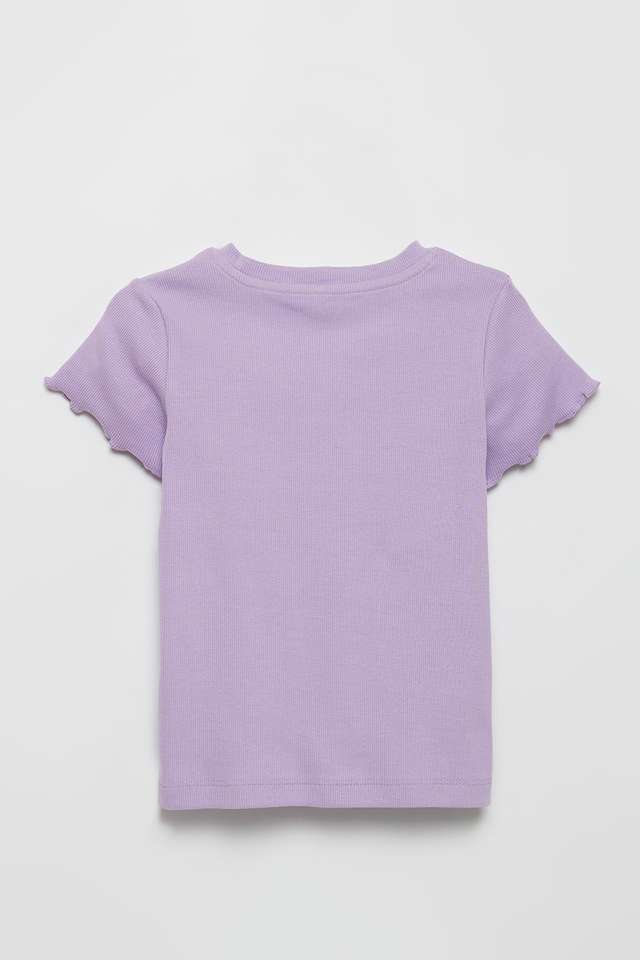 Solid-Cotton-Round-Neck-Girls-T-Shirt