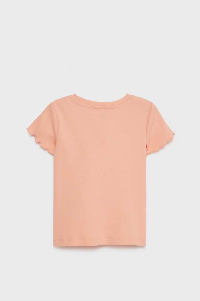 Solid-Cotton-Round-Neck-Girls-T-Shirt