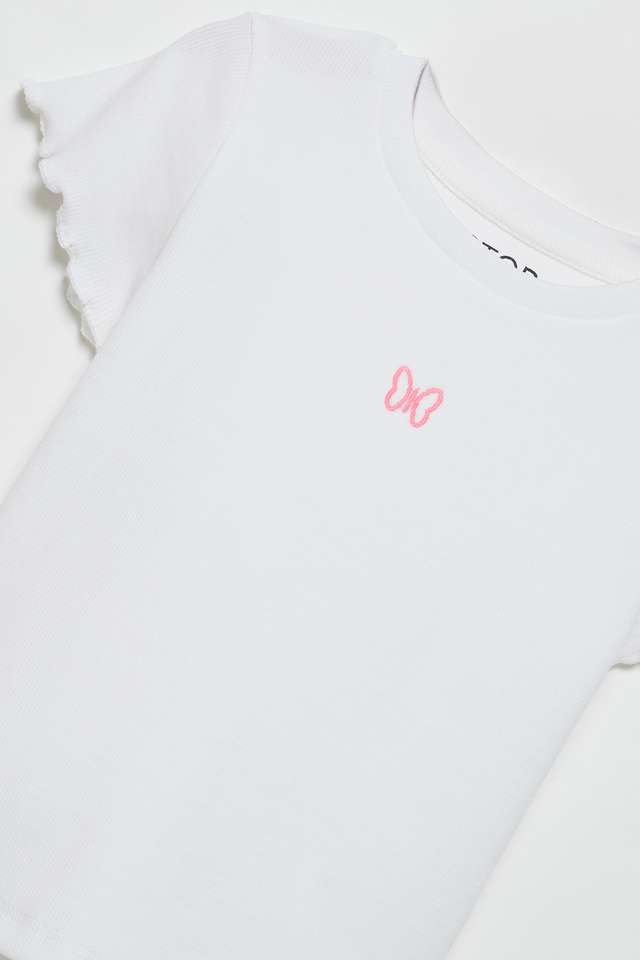 Solid-Cotton-Round-Neck-Girls-T-Shirt