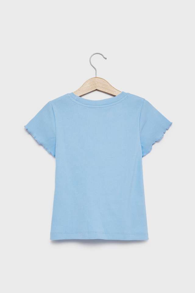 Solid-Cotton-Round-Neck-Girls-T-Shirt