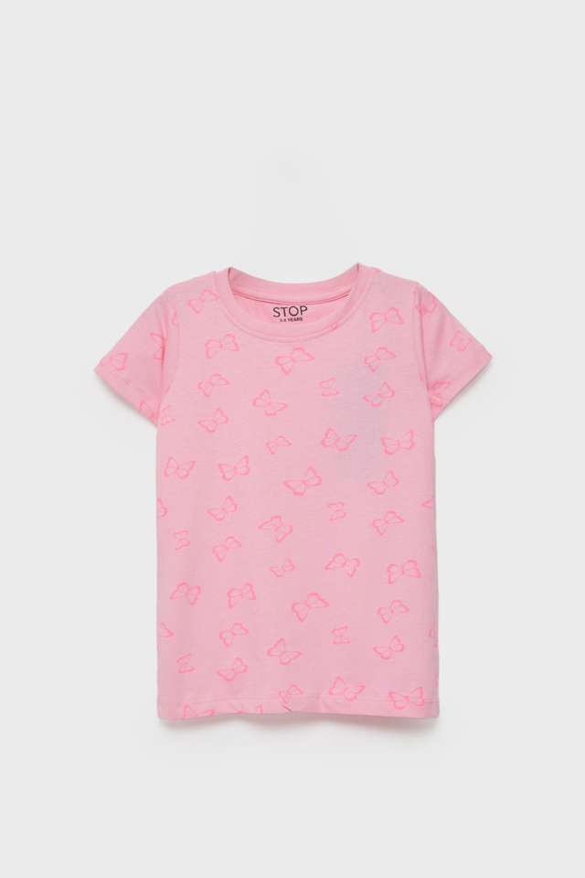 Printed-Cotton-Round-Neck-Girls-T-Shirt