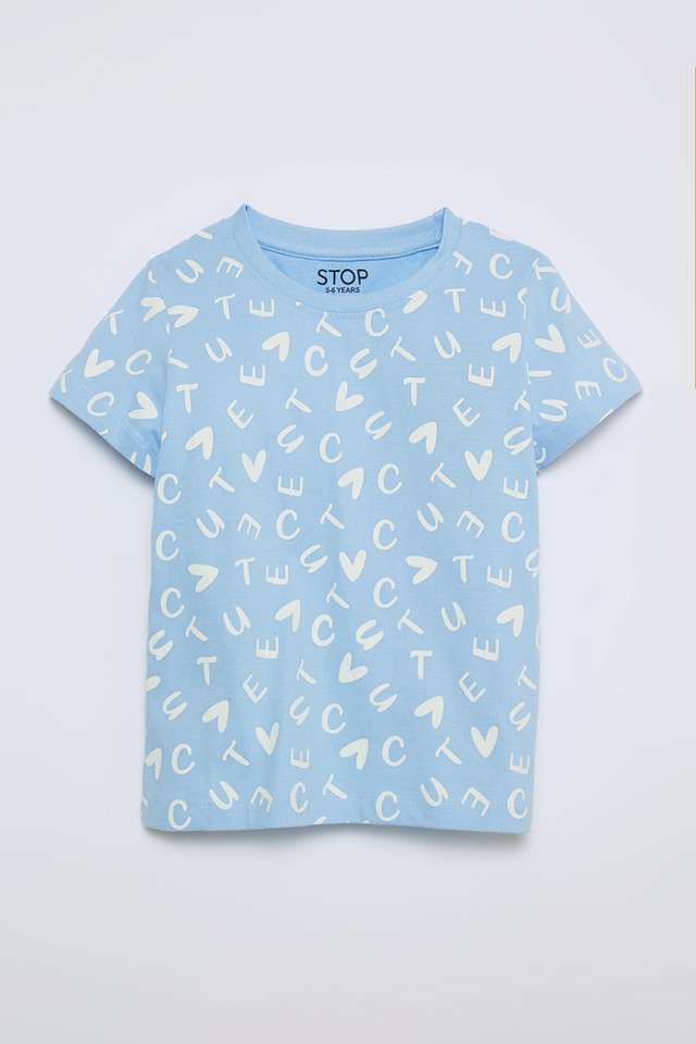 Printed-Cotton-Round-Neck-Girls-T-Shirt