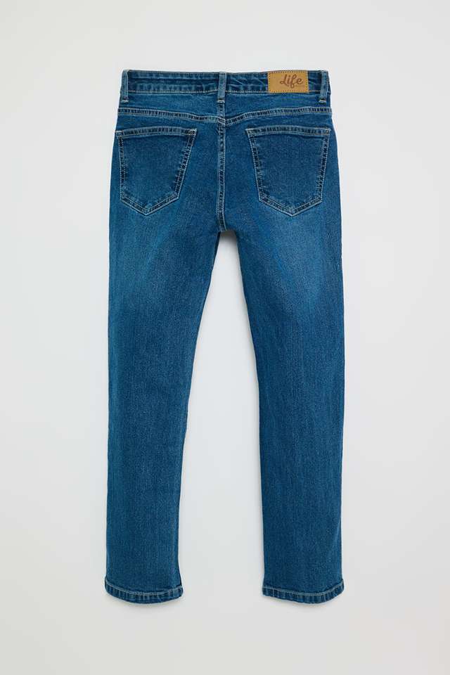 Solid-Blended-Fabric-Regular-Fit-Boys-Jeans