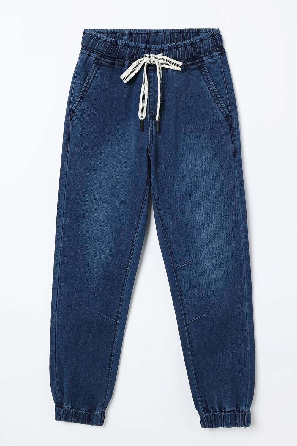 Solid-Denim-Regular-Fit-Boys-Joggers