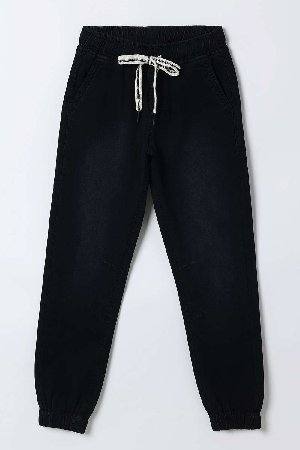 Solid-Denim-Regular-Fit-Boys-Joggers