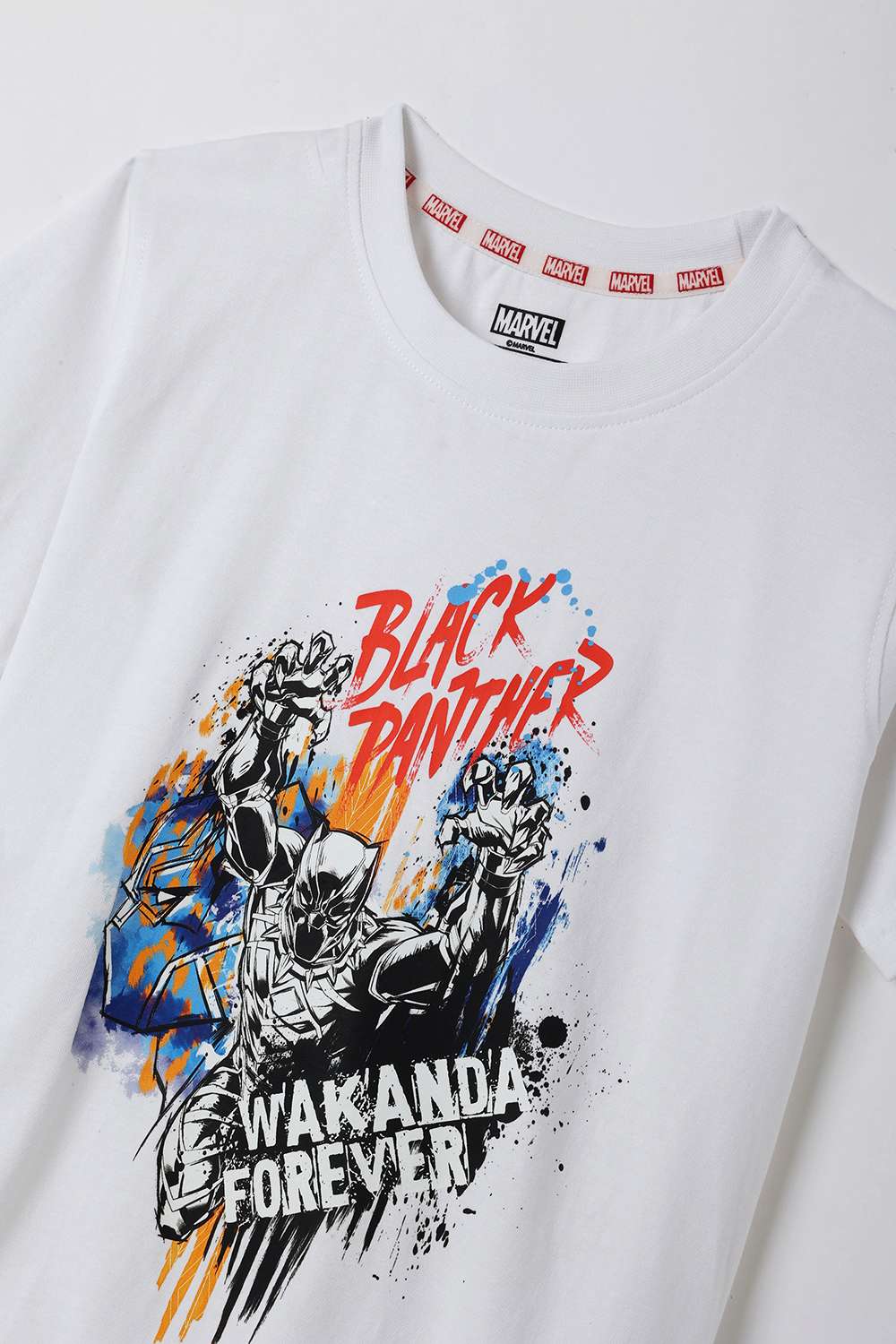 Solid-Blended-Fabric-Round-Neck-Boys-T-Shirt