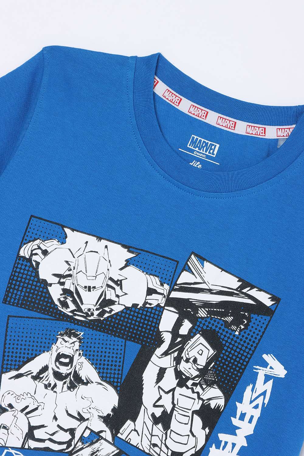 Solid-Blended-Fabric-Round-Neck-Boys-T-Shirt