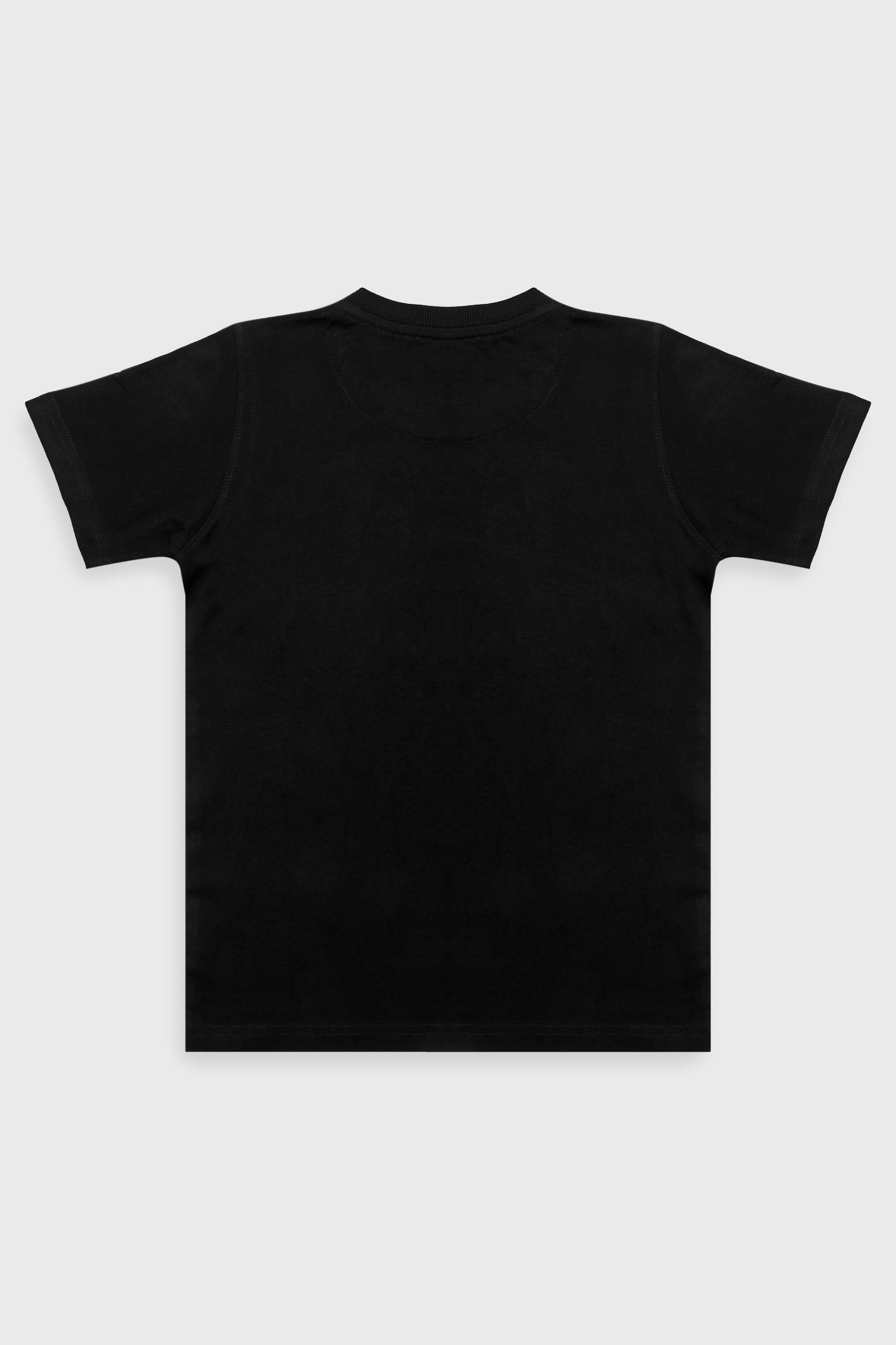 Solid-Blended-Fabric-Round-Neck-Boys-T-Shirt