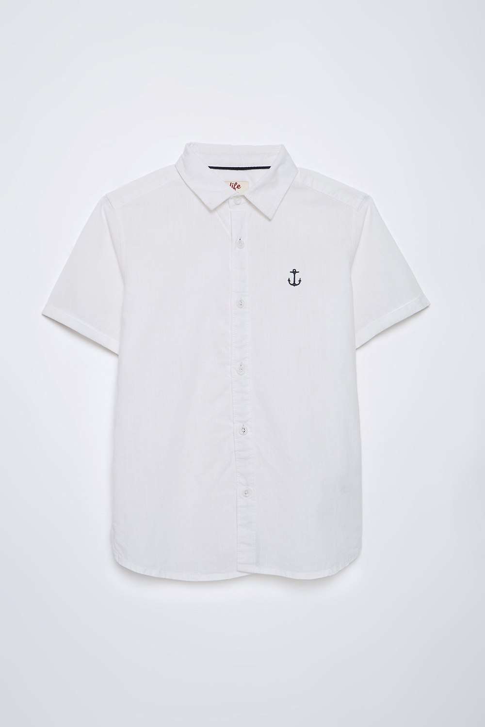 Solid-Poplin-Collared-Boys-Shirt