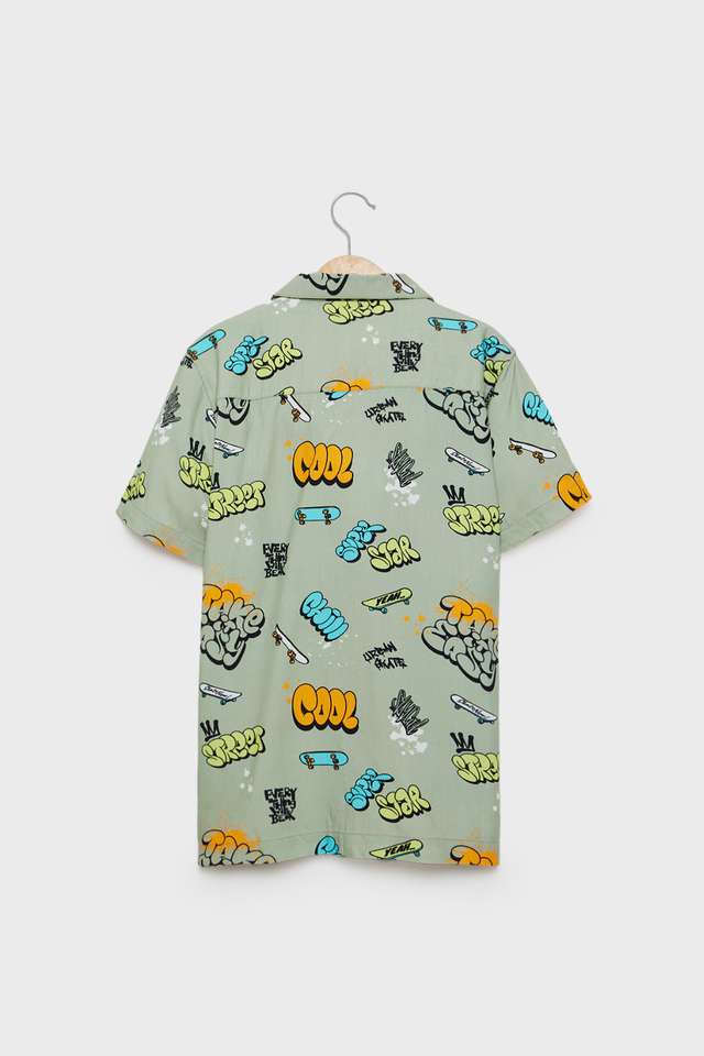 Printed-Rayon-Collared-Boys-Shirt