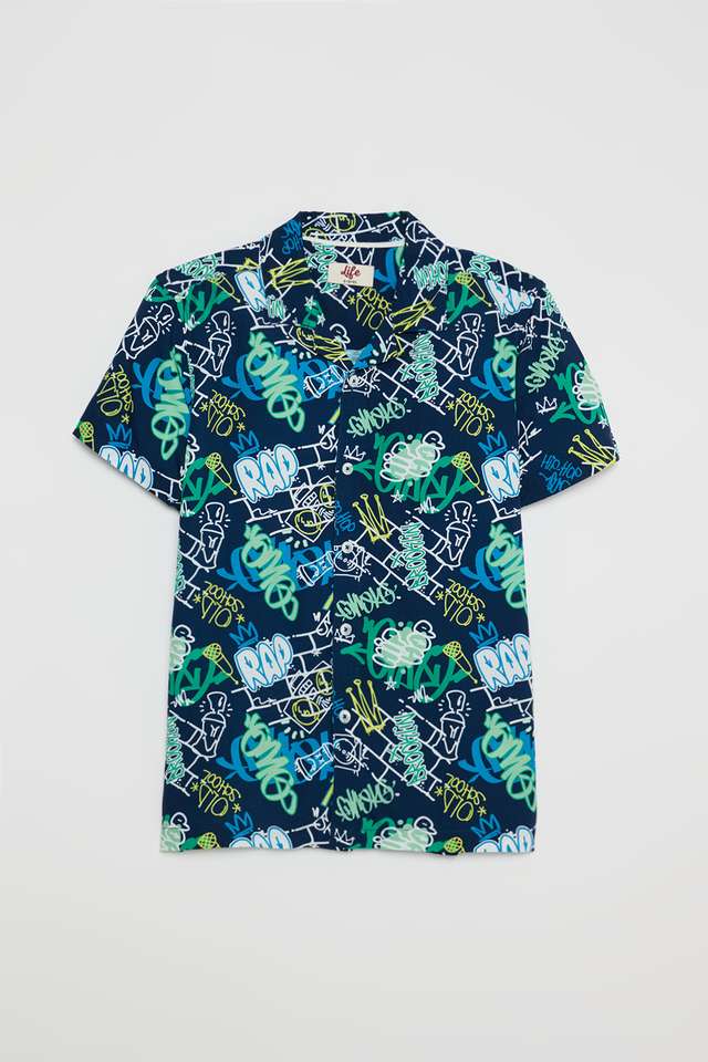 Printed-Rayon-Collared-Boys-Shirt