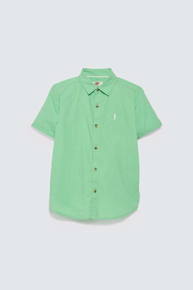 Solid-Poplin-Collared-Boys-Shirt