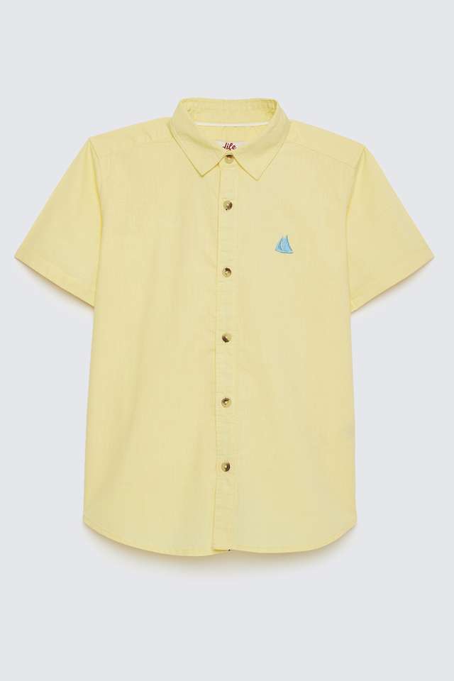 Solid-Poplin-Collared-Boys-Shirt