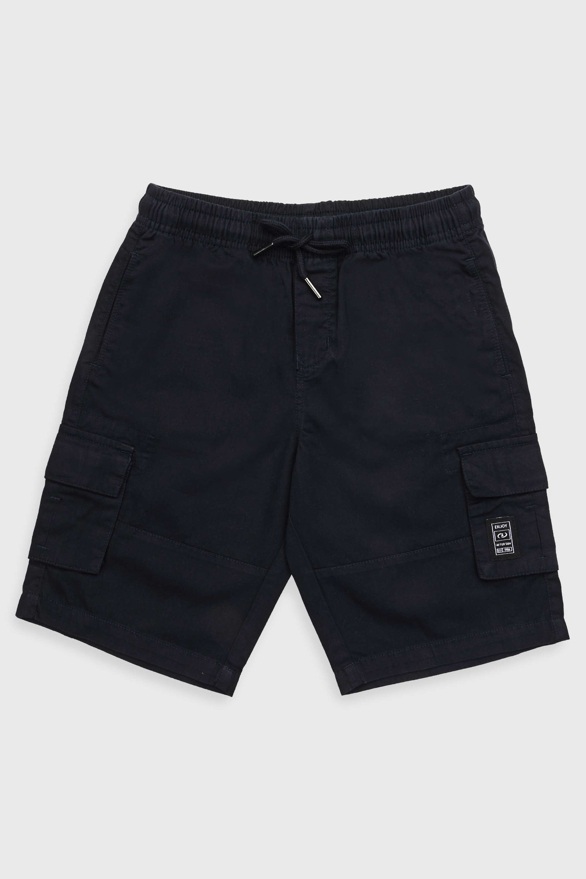 Solid-Twill-Relaxed-Fit-Boys-Shorts