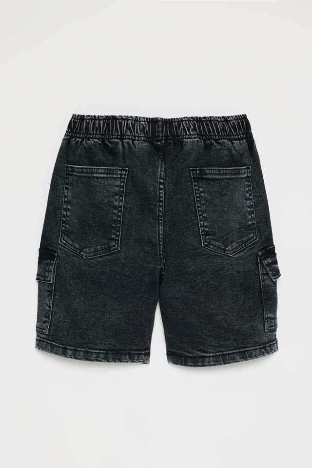 Solid-Denim-Regular-Fit-Boys-Shorts