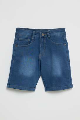 Solid-Denim-Regular-Fit-Boys-Shorts