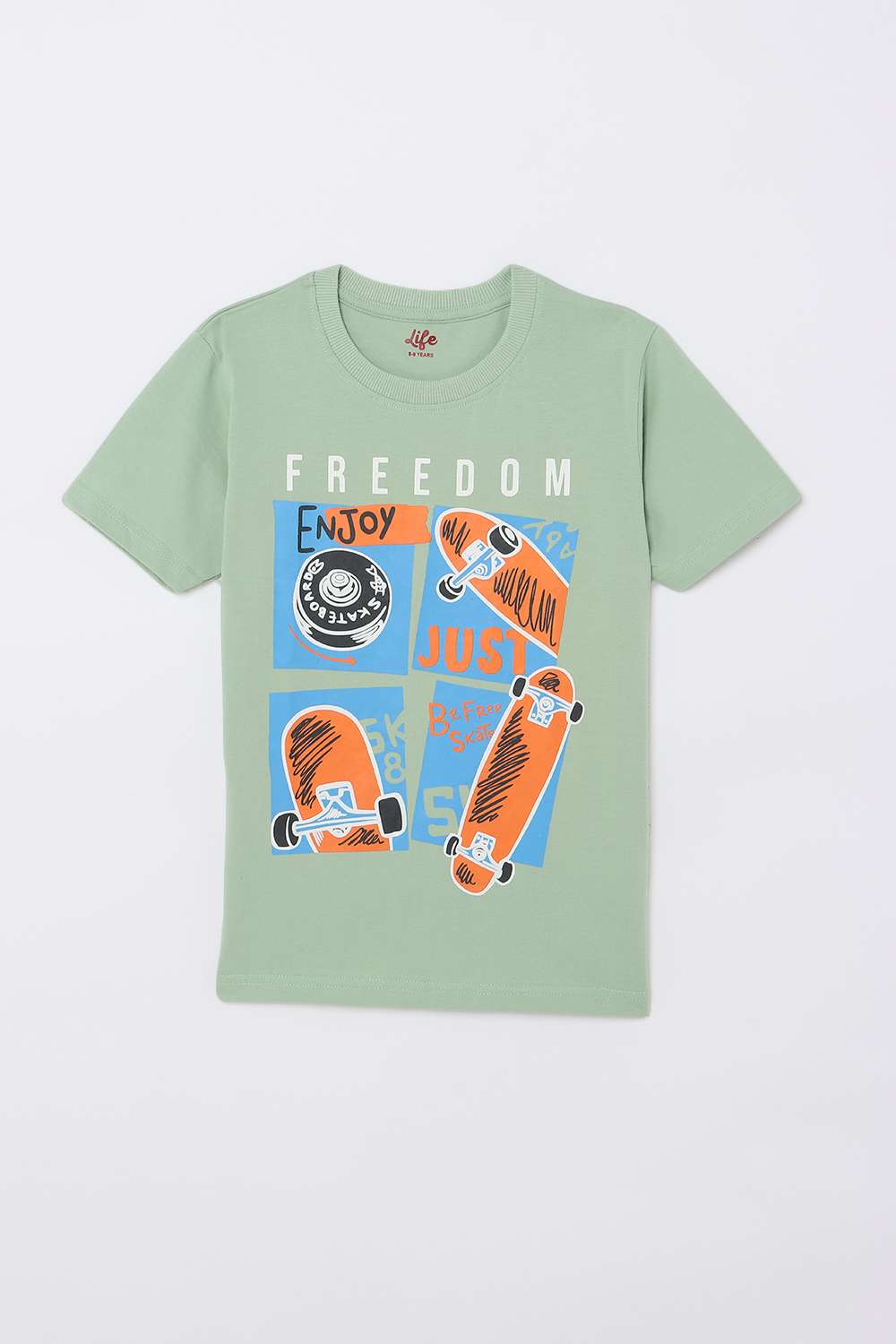 Graphic-Print-Cotton-Round-Neck-Boy-s-T-Shirt