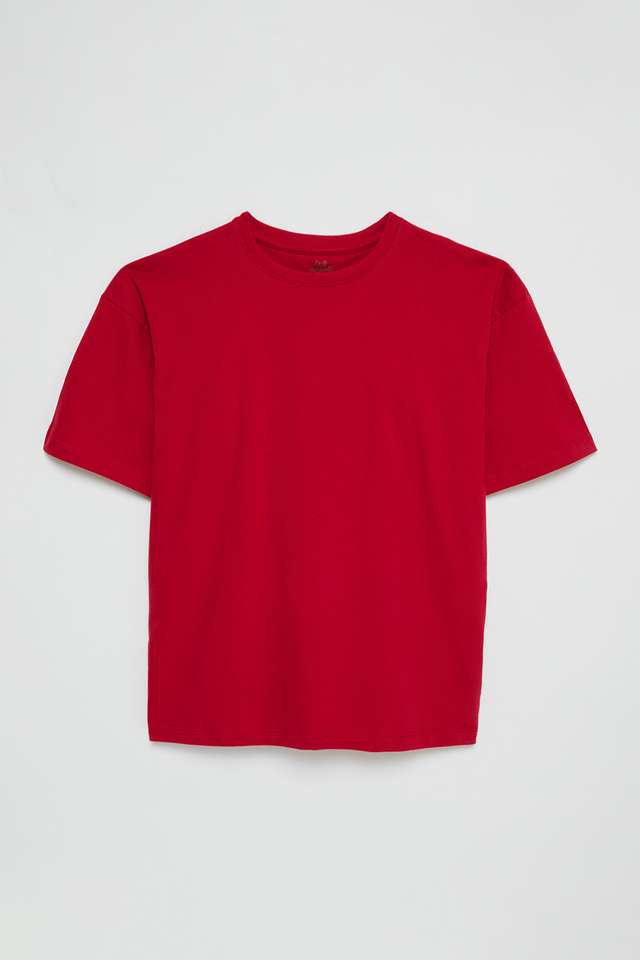 Solid-Cotton-Round-Neck-Boys-T-Shirt