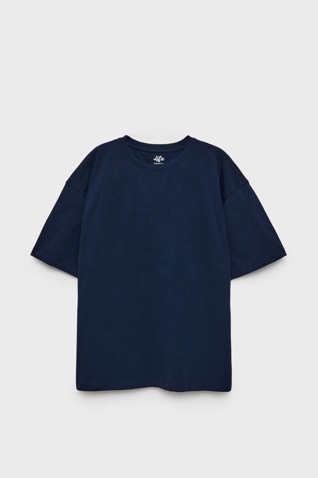 Solid-Cotton-Round-Neck-Boys-T-Shirt