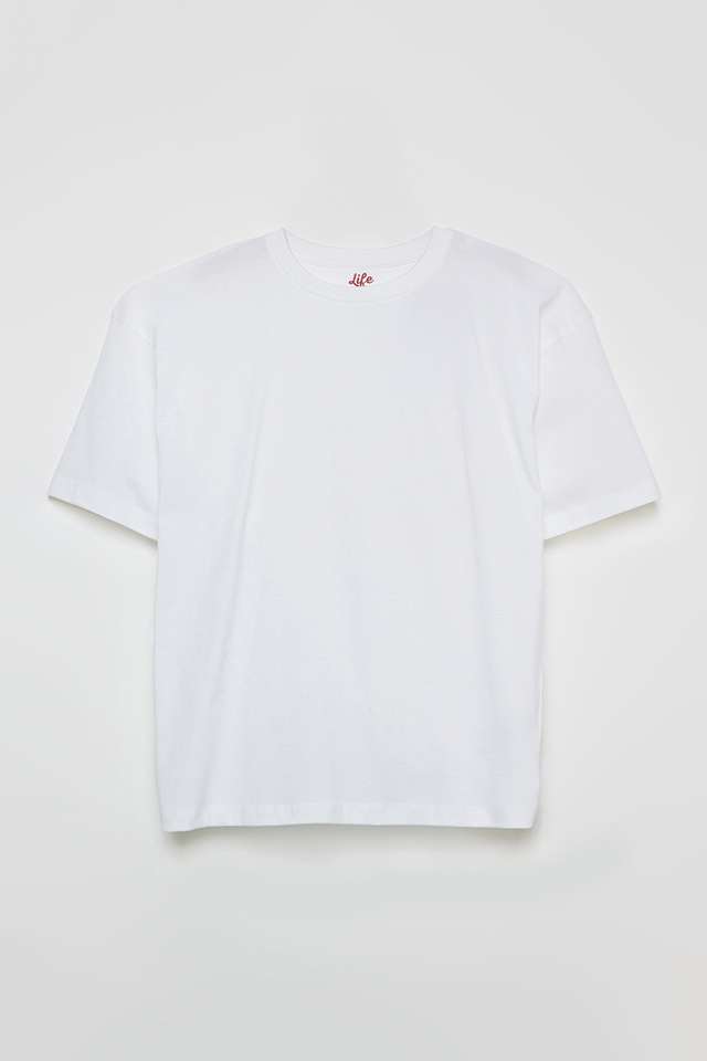 Solid-Cotton-Round-Neck-Boys-T-Shirt