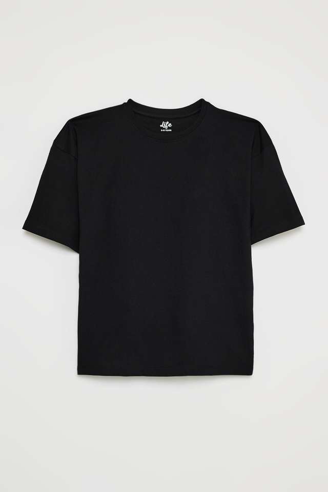 Solid-Cotton-Round-Neck-Boys-T-Shirt
