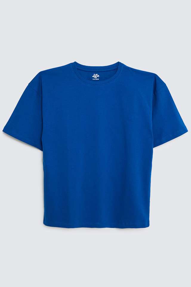 Solid-Cotton-Round-Neck-Boys-T-Shirt