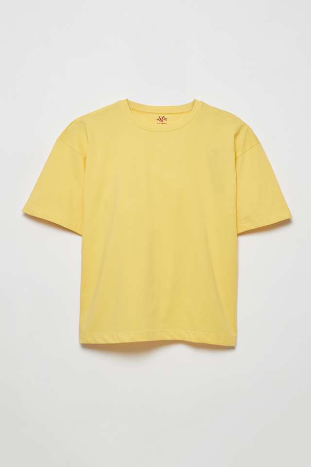 Solid-Cotton-Round-Neck-Boys-T-Shirt