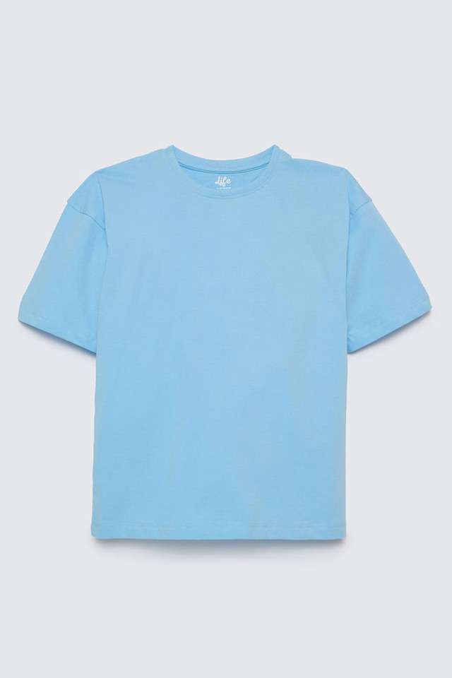 Solid-Cotton-Round-Neck-Boys-T-Shirt