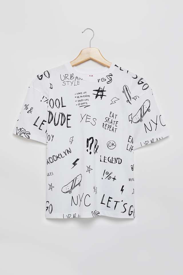 Printed-Cotton-Round-Neck-Boys-T-Shirt