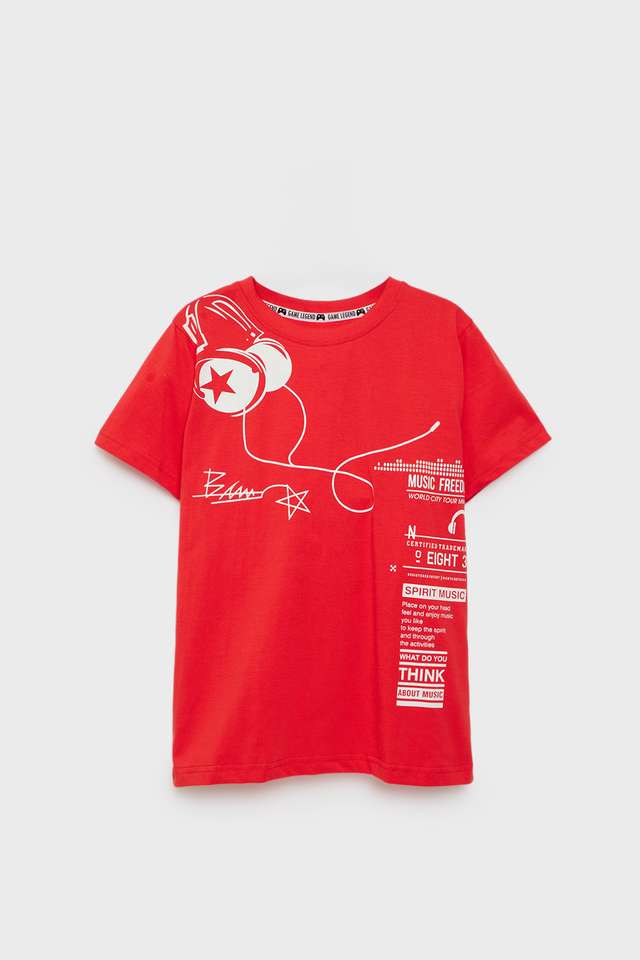 Graphic-Print-Cotton-Round-Neck-Boys-T-Shirt